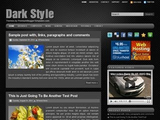 Dark Style Wordpress Template