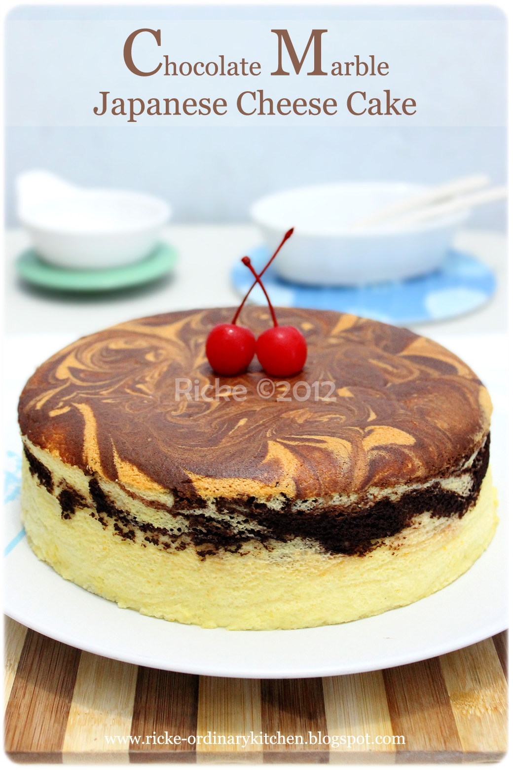 Just My Ordinary Kitchen... CHOCOLATE MARBLE JAPANESE CHEESE CAKE