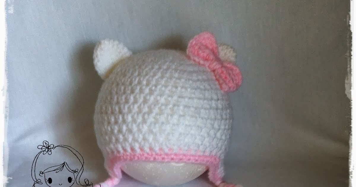 damn it Janet, lets crochet!: Hello Kitty Earflap Beanie - Newborn to To...