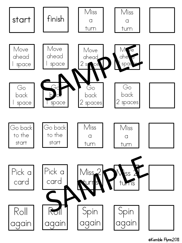 Blank Game Board Template Blank Game Board Template