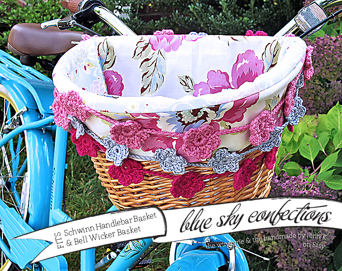 Blue Sky Confections Bike Basket Liners—Custom Orders
