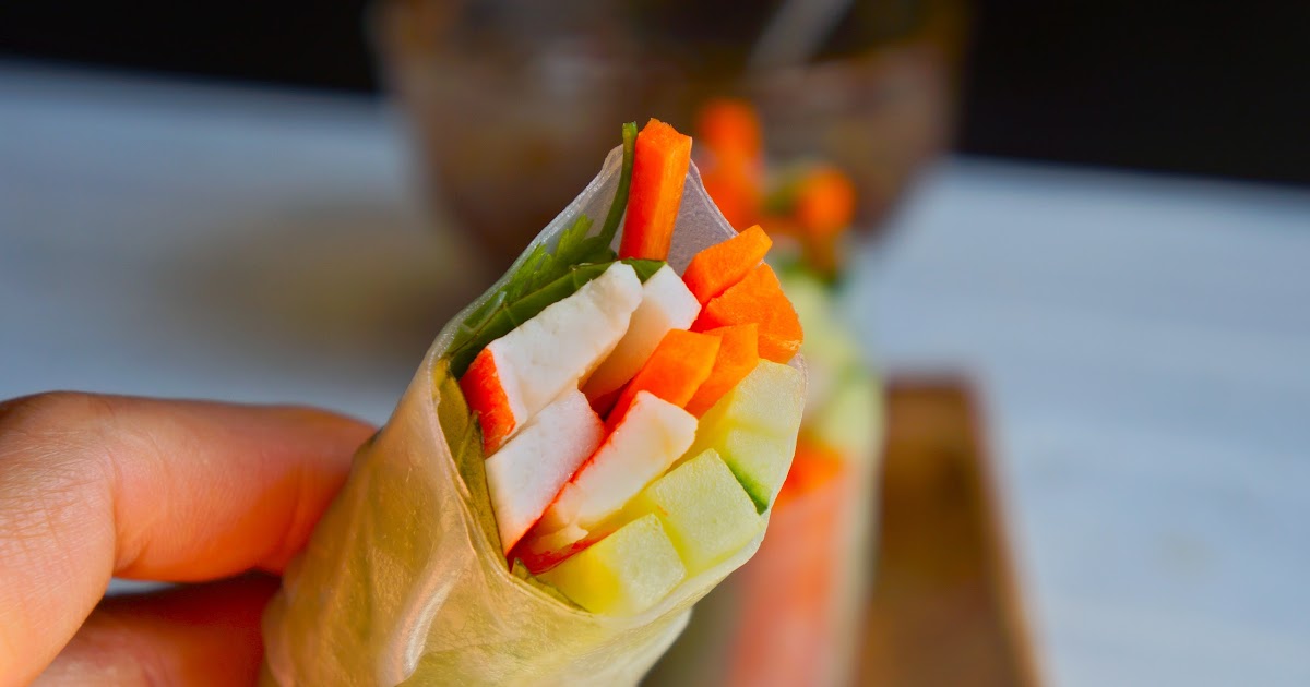 Imitation crab summer rolls
