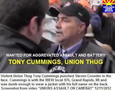 Union Thug Tony Cummings Attacking Steven Crowder