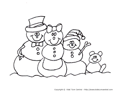 Snowman Family Coloring Pages 