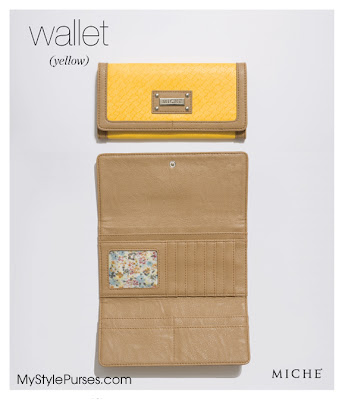 Miche Yellow & Tan Wallet Miche Yellow & Tan Wallet