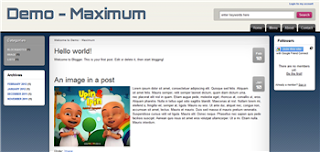 Maximum Blogger Template is a free blogger template. its good for clean and simple style blog. 