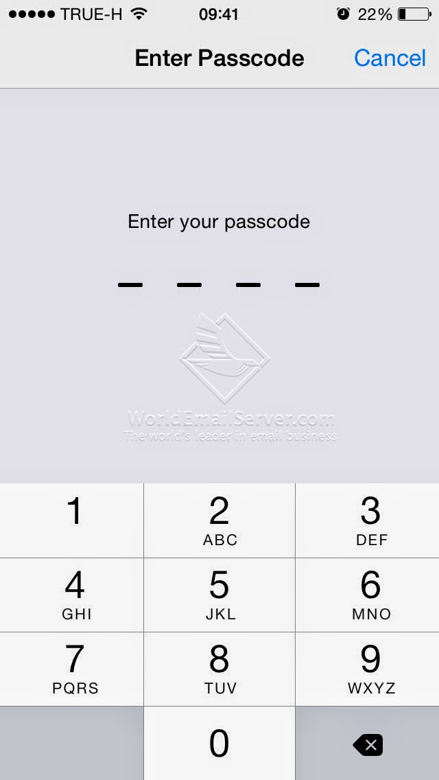 ใส่ Passcode (รหัสเข้าใช้งานของ iPhone, iPad) (ถ้ามี)