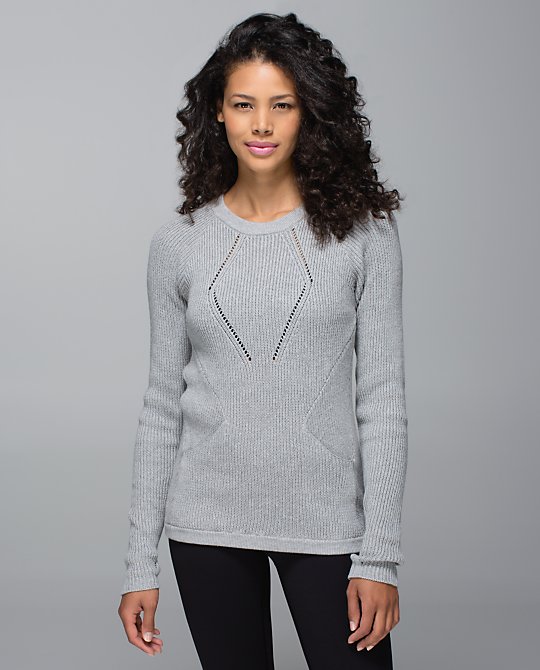 lululemon heathered medium gray sweater the better 