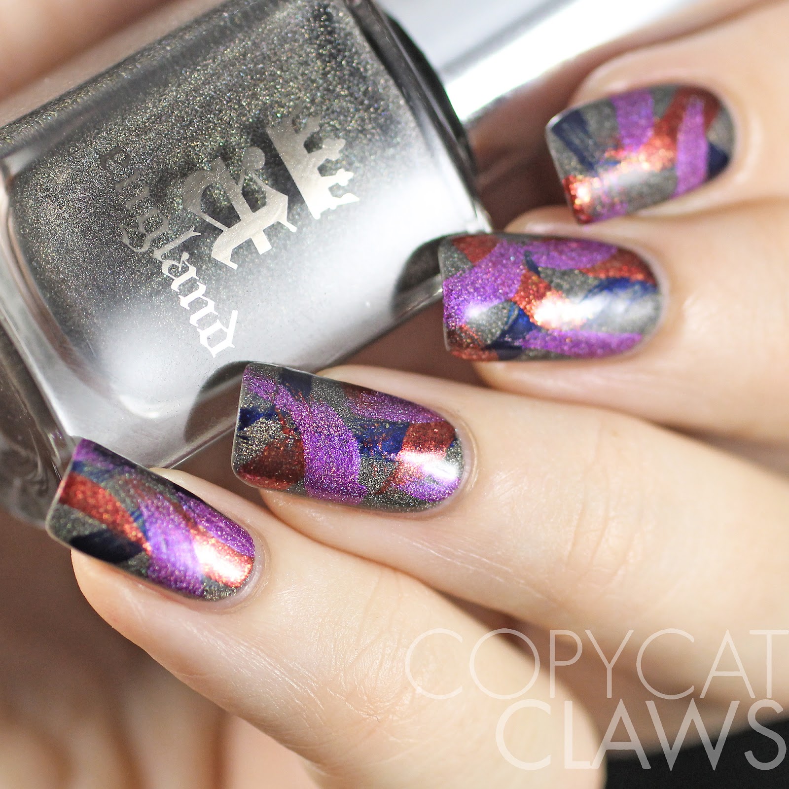 Copycat Claws A England Brush Stroke Nail Art