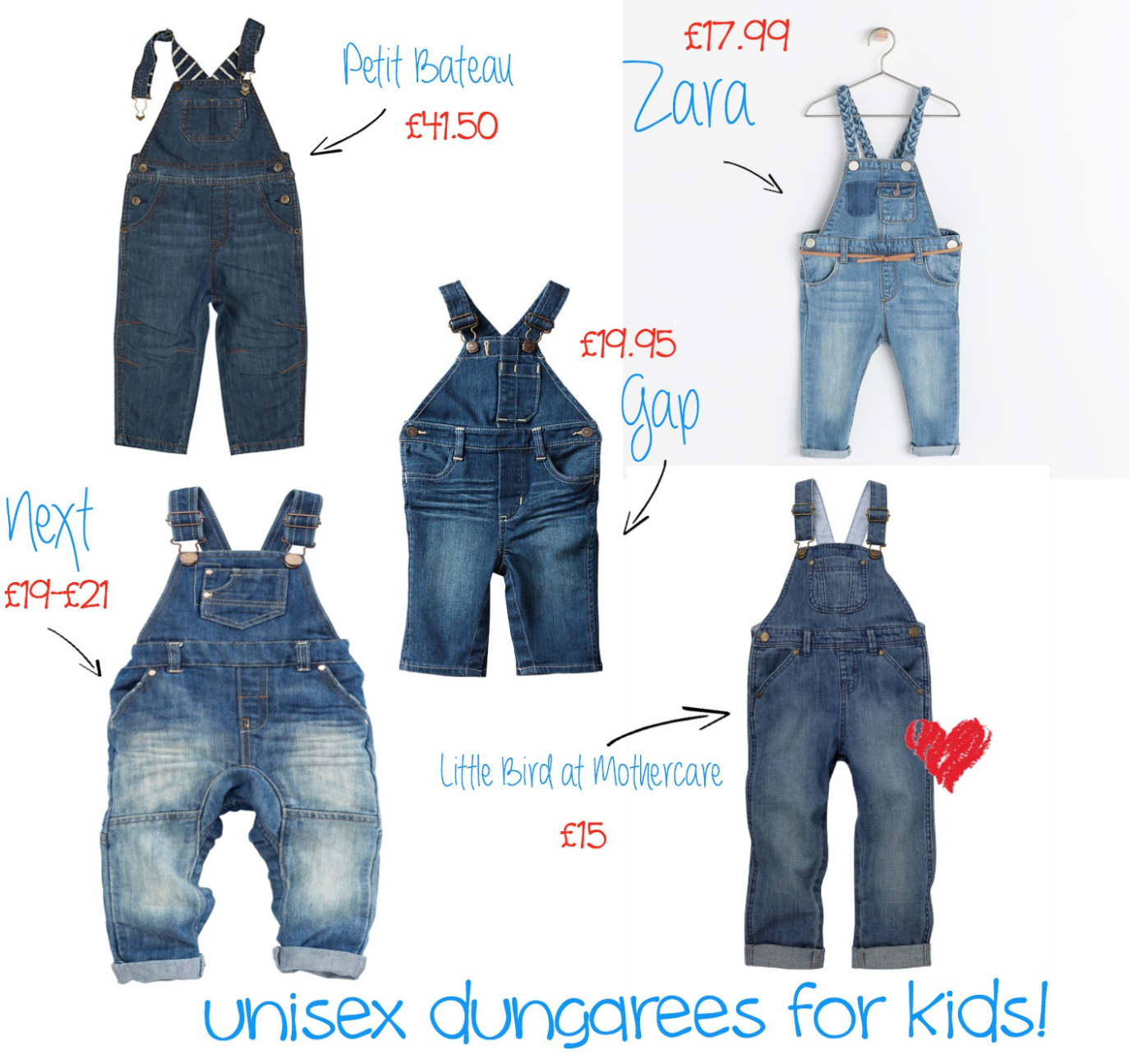 V. I. BUYS: Bump, baby and beyond - the denim piece EVERY mama and VIB needs this Spring! | mamas VIb kids dungarees | hot buys | little bird at mothercare | next | petsit bateau | zara kids | kids dungarees | unisex jeans | playtime clothes | mamasVIb | bonita turner | fashion editor | style | kids clothes | baby style | jeans | denim | hardwearing | overalls 