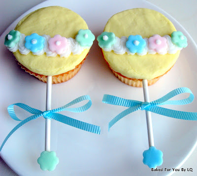 rattle cupcakes baby shower