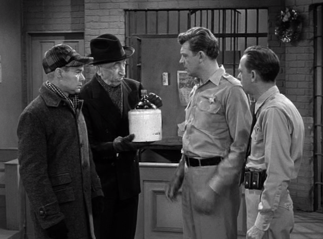 mr weaver holds the evidence a jug filled with spirits made by sam to make his christmas merrier - Andy Griffith Show Christmas Story mr weaver holds the evidence a jug filled with spirits made by sam to make his christmas merrier - Andy Griffith Show Christmas Story