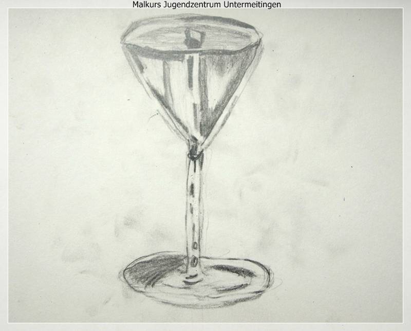 Glas Zeichnen Bleistift