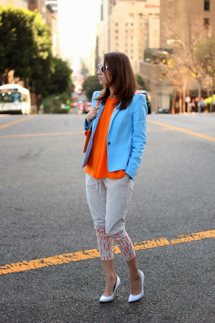 LA by Diana Personal Style blog by Diana Marks Orange and Blue