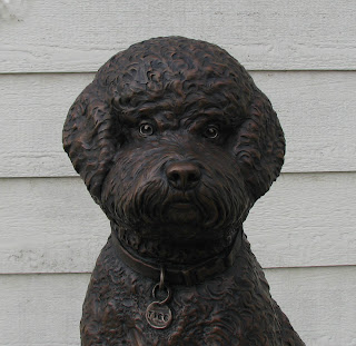 Custom bronze dog portrait Tigo by Lena Toritch Custom bronze dog portrait|portuguese water dog by Lena Toritch