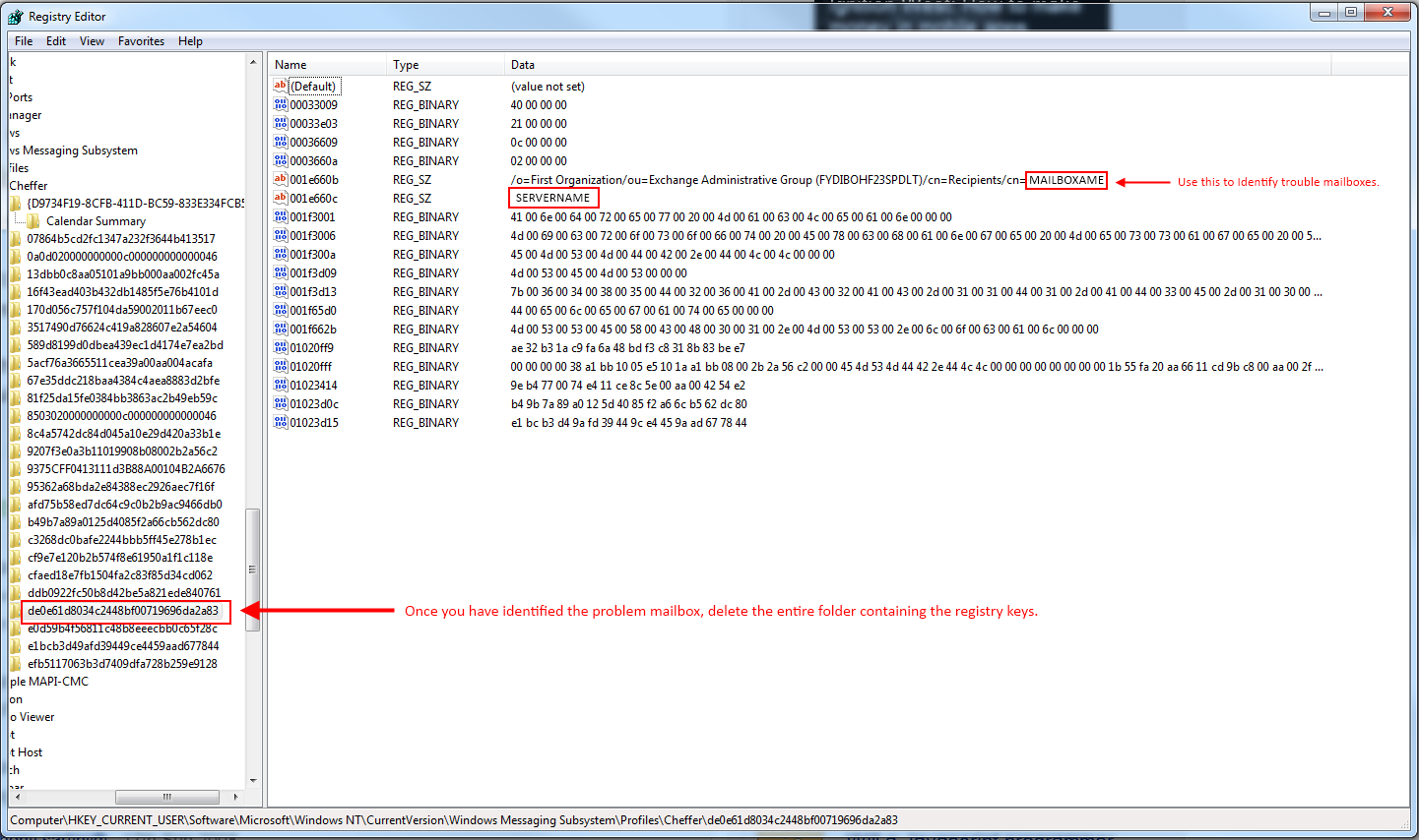 how to remove additional mailbox outlook