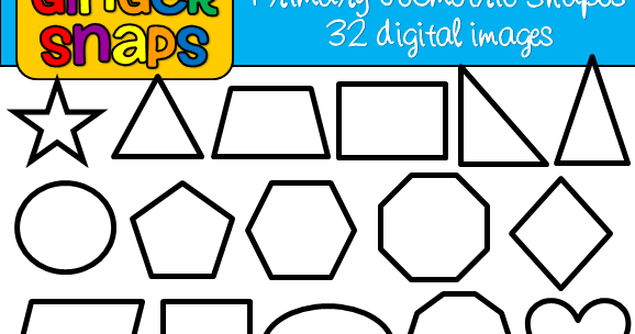 Ginger Snaps Clip Art: Primary Geometric Shapes Set