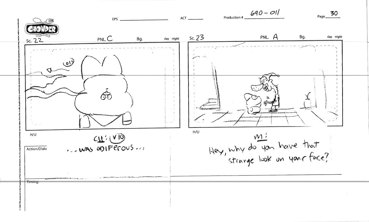 CHOWDER STORYBOARD "Old Man Thyme" I wrote and storyboarded (Cartoon