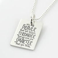  You are Braver Quote Necklace by Punky Jane