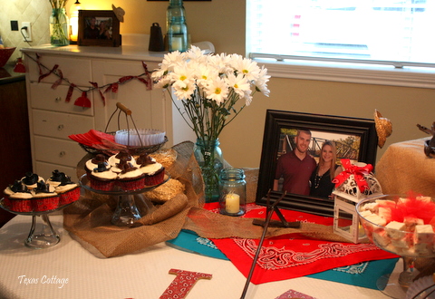 ... on the kitchen counter and decorated the table for the desserts