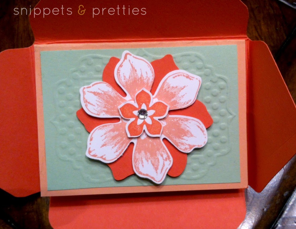 Snippets and Pretties Pom Pom Gift Card holder &Envelope punch board