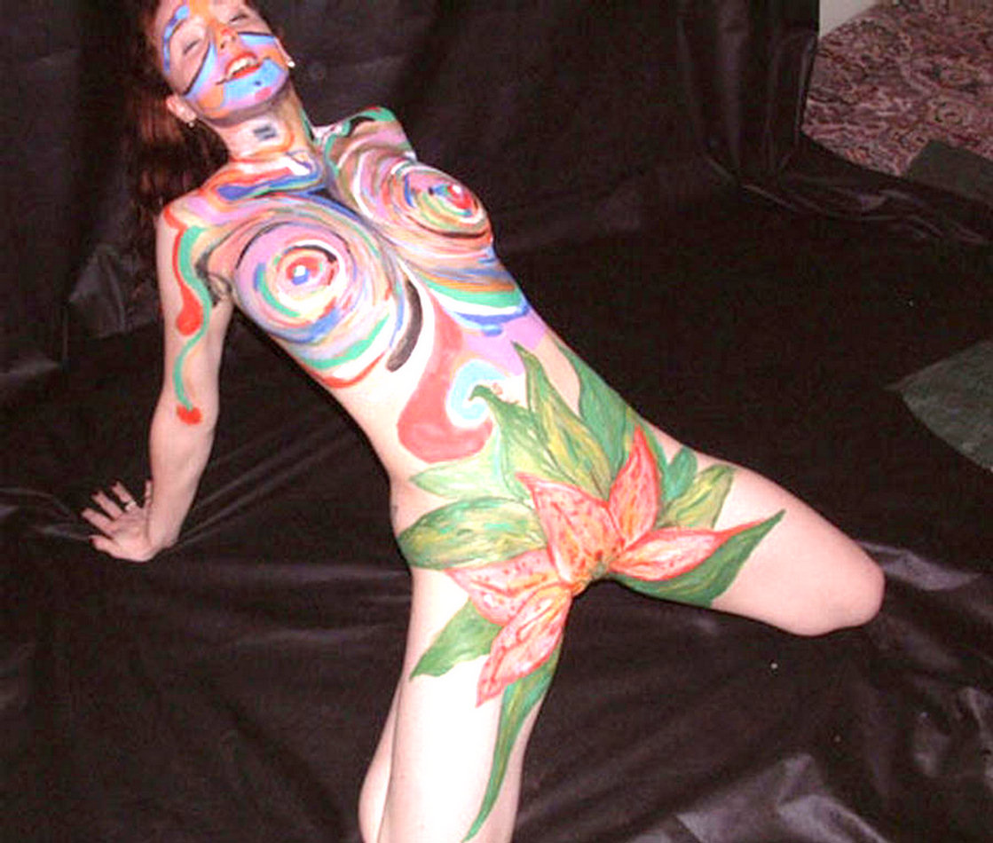 Naked body painting
