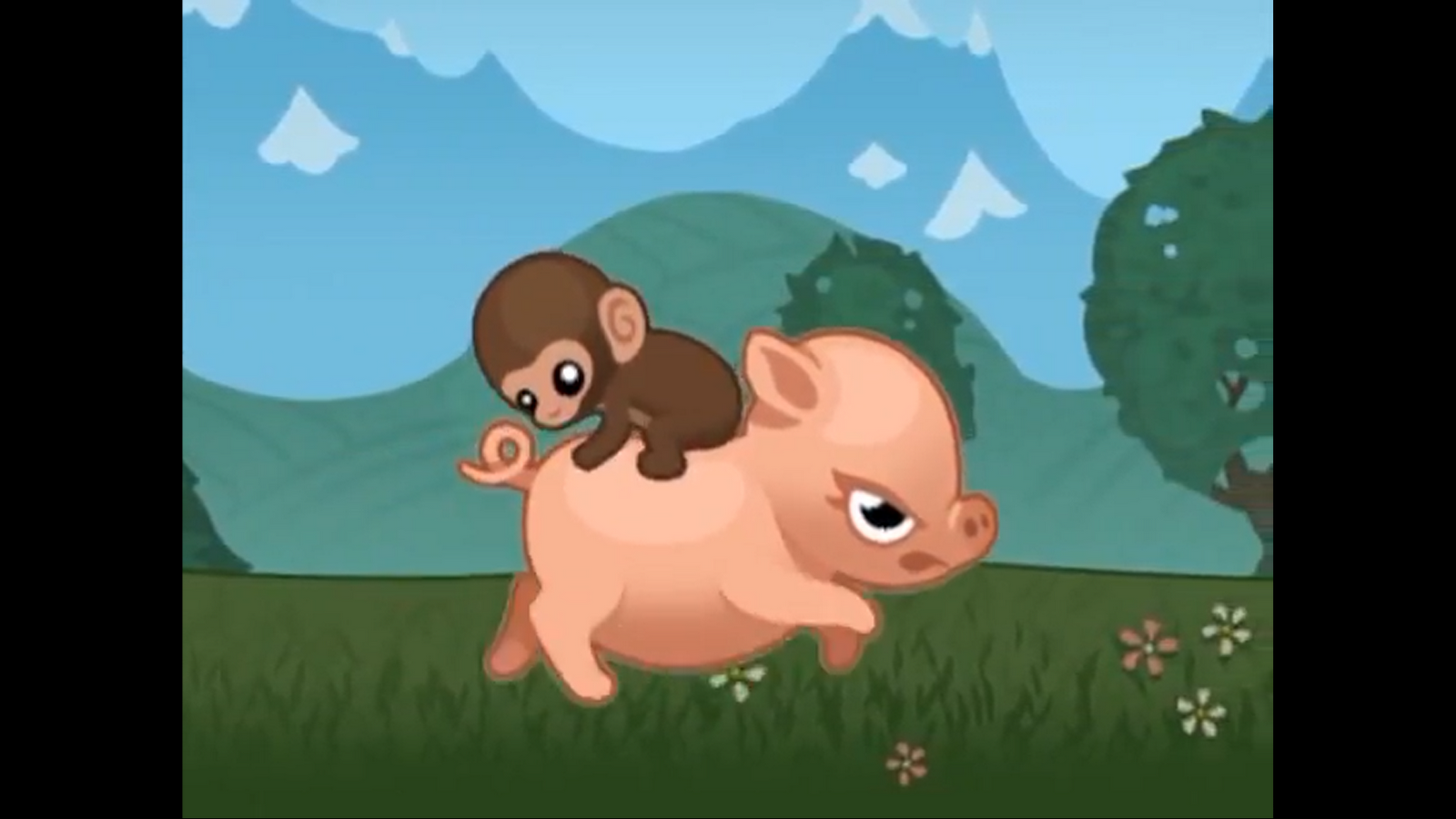 Baby Monkey Riding Backwards On A Pig Minecraft Map
