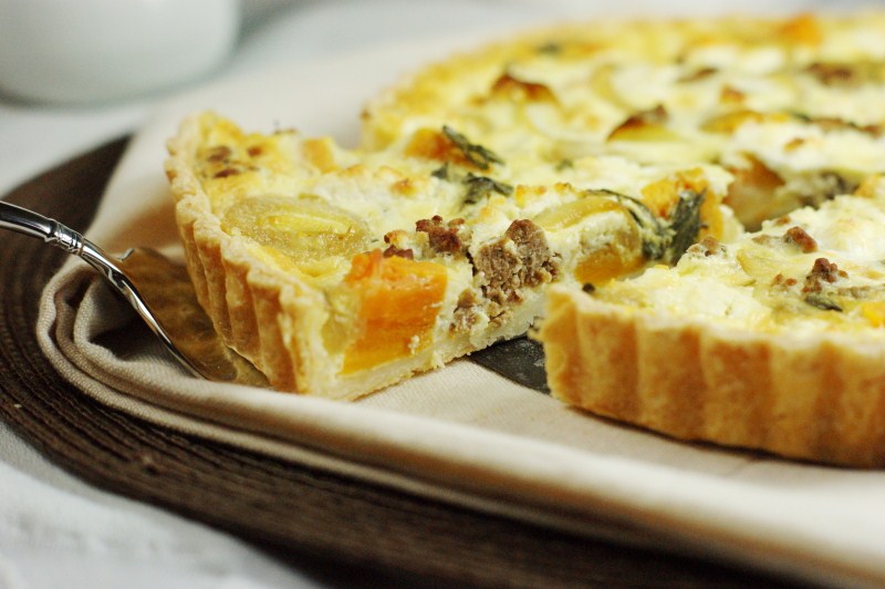 Roasted Sweet Potato & Sausage Quiche {The Best Quiche EVER} The