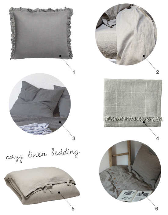 Cozy linen bedding shopping suggestions by My Paradissi