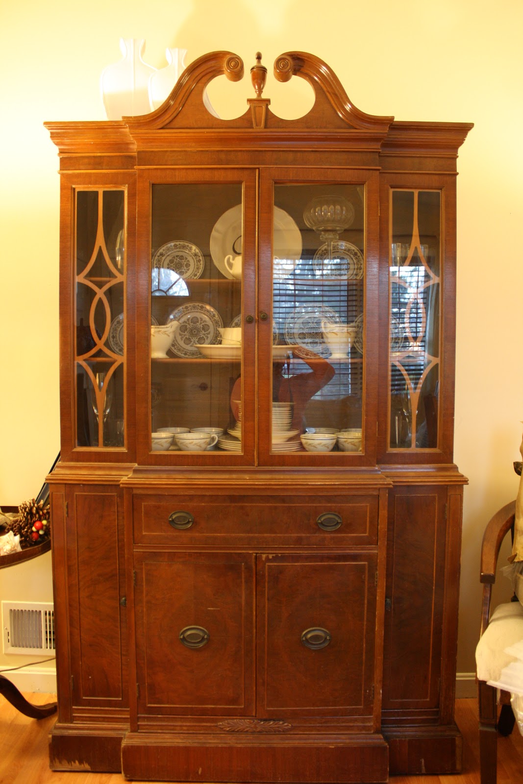 Living Room Updates Spray Painted China Cabinet Makeover Made