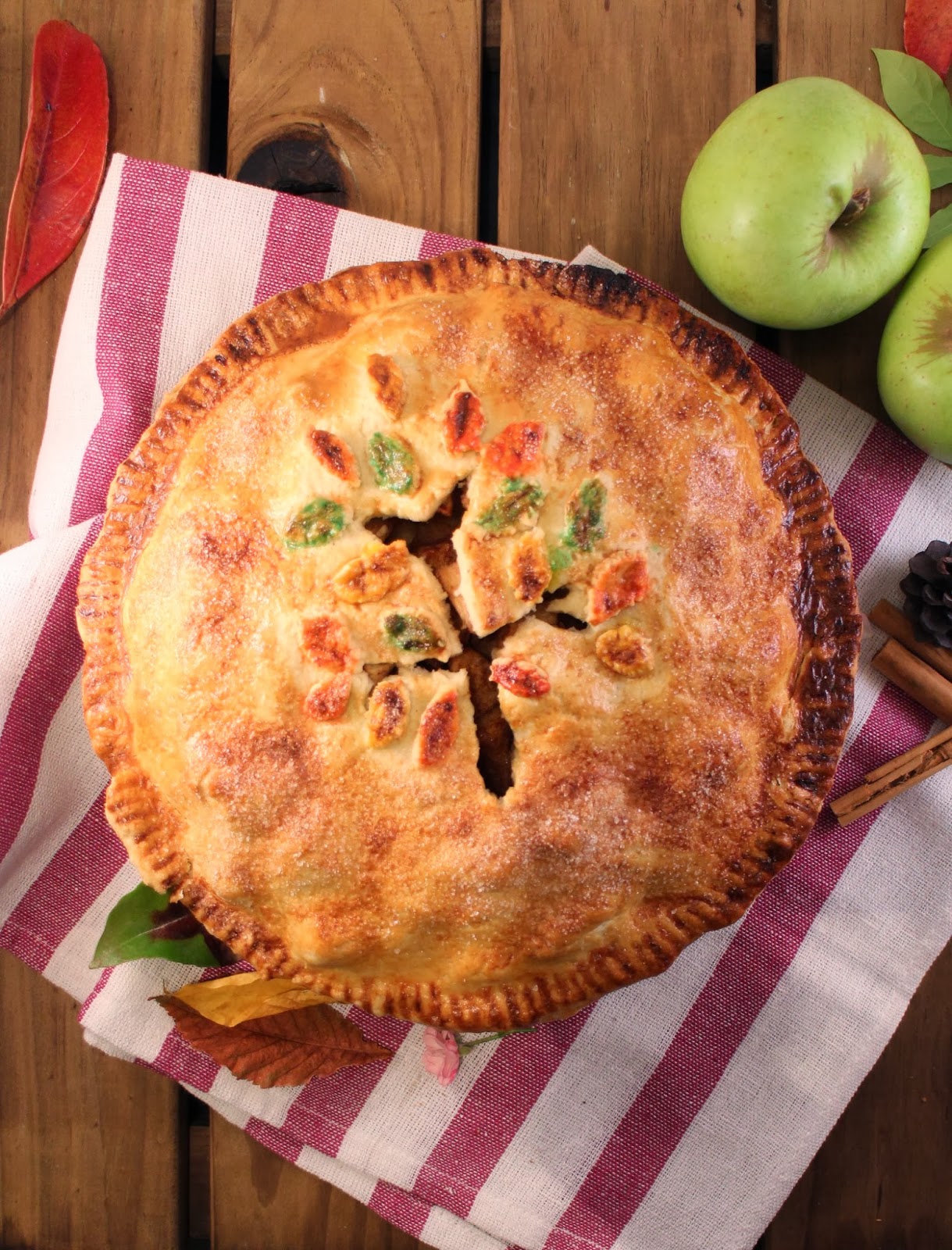 Fall apple pie Cook the cake