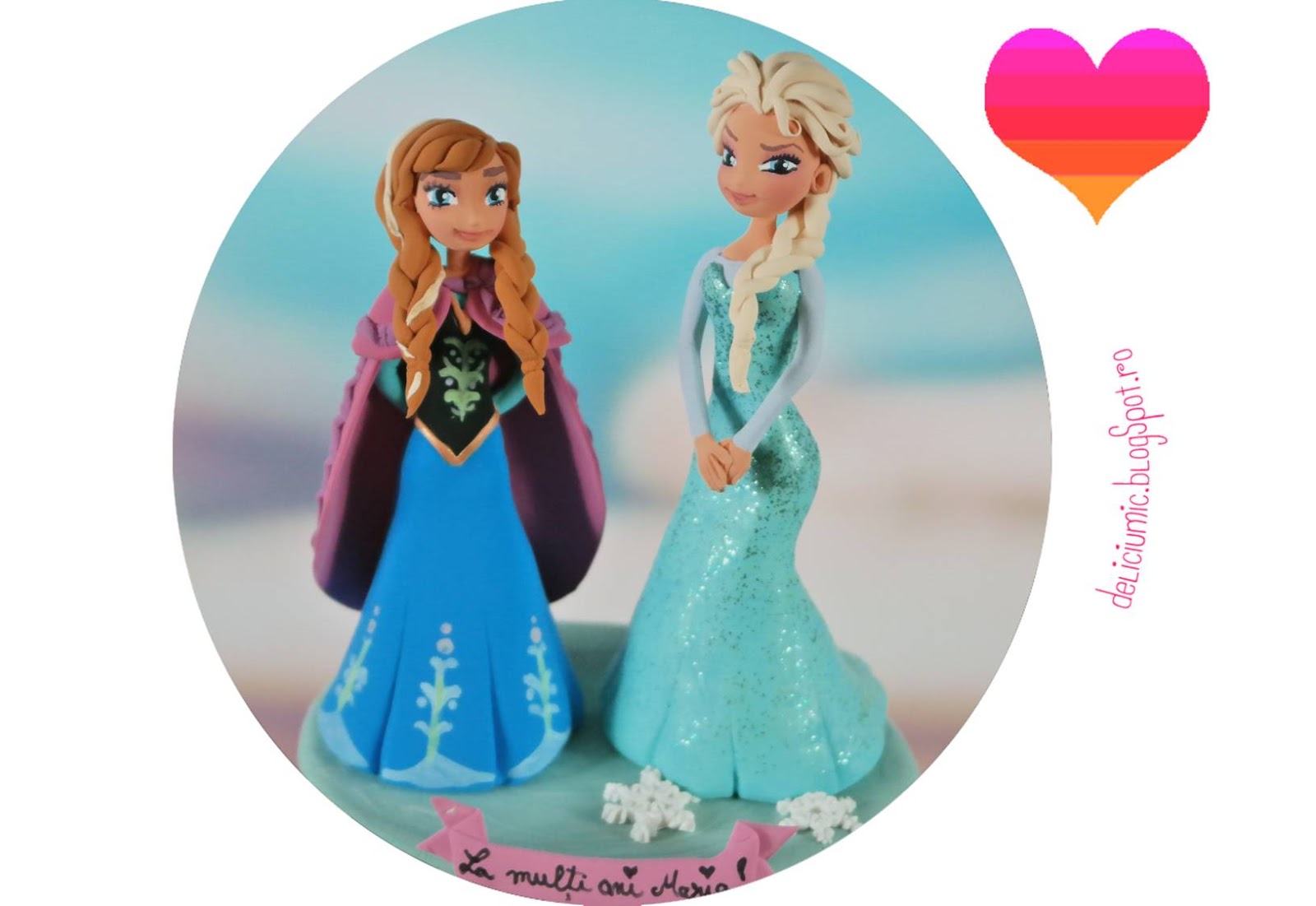 Figurine de tort Frozen: Anna si Elsa Figurine de tort Frozen: Anna si Elsa
