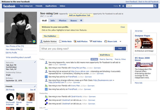 Facebook in 2008