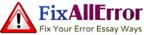 Fix Your Errors