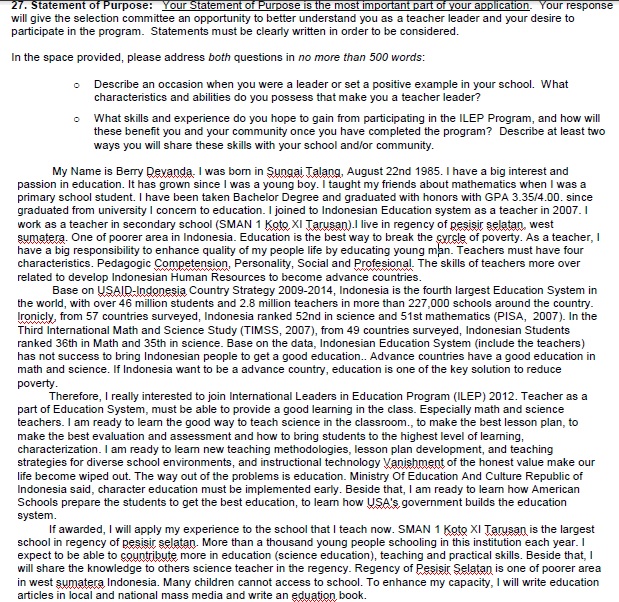 Berry�s View PANDUAN PENGISIAN FORM ILEP 2013