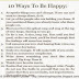 10 ways to be HAPPY
