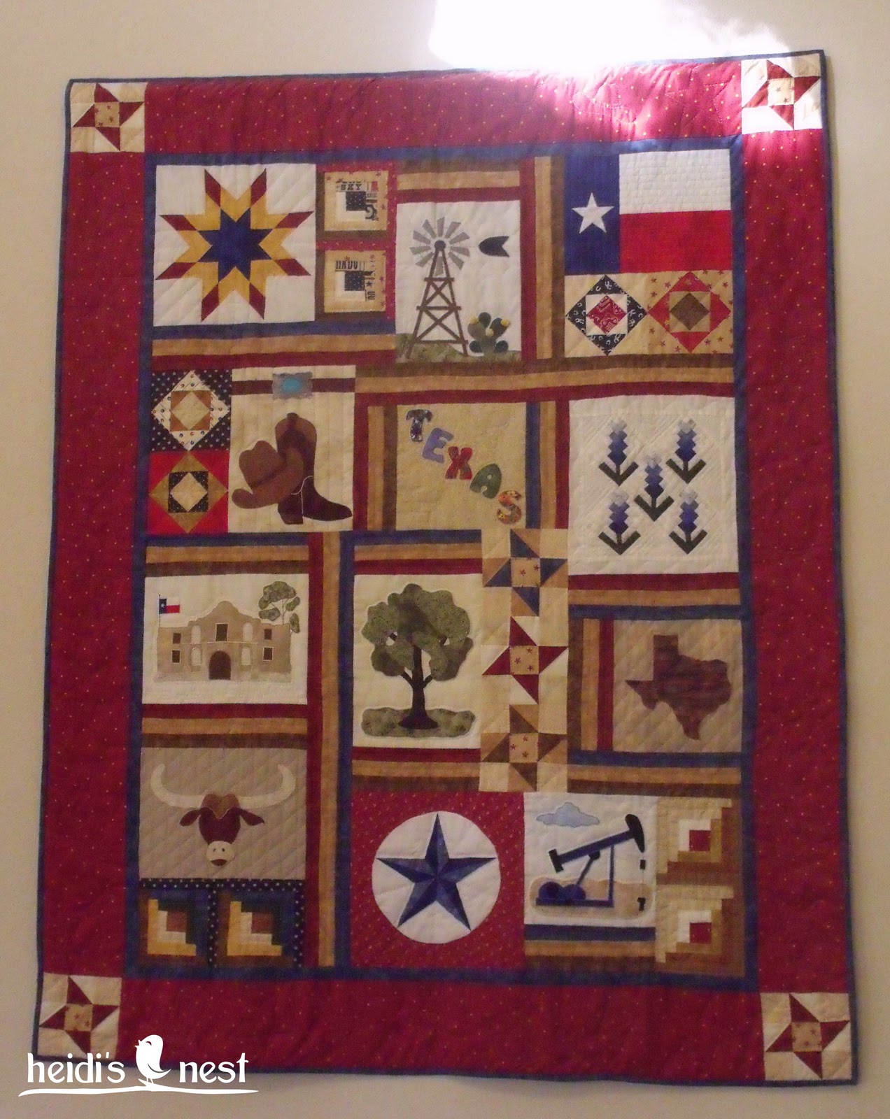 Heidi's Nest Quilts in My Home Texas Quilt