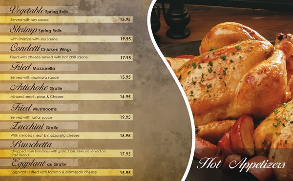 como hacer menu para restaurante