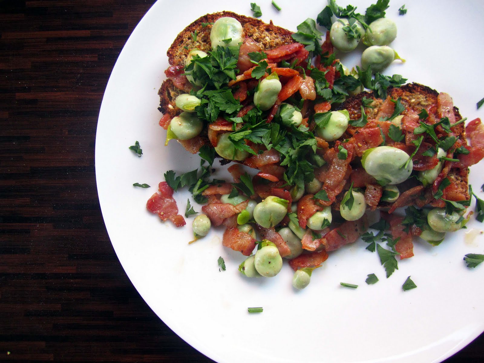 Broad Beans and Bacon on Toast The Grazer