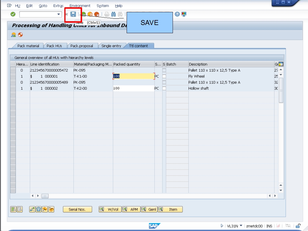 Delete hu assignment delivery sap