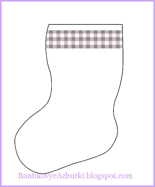схема рождественских носков для подарков