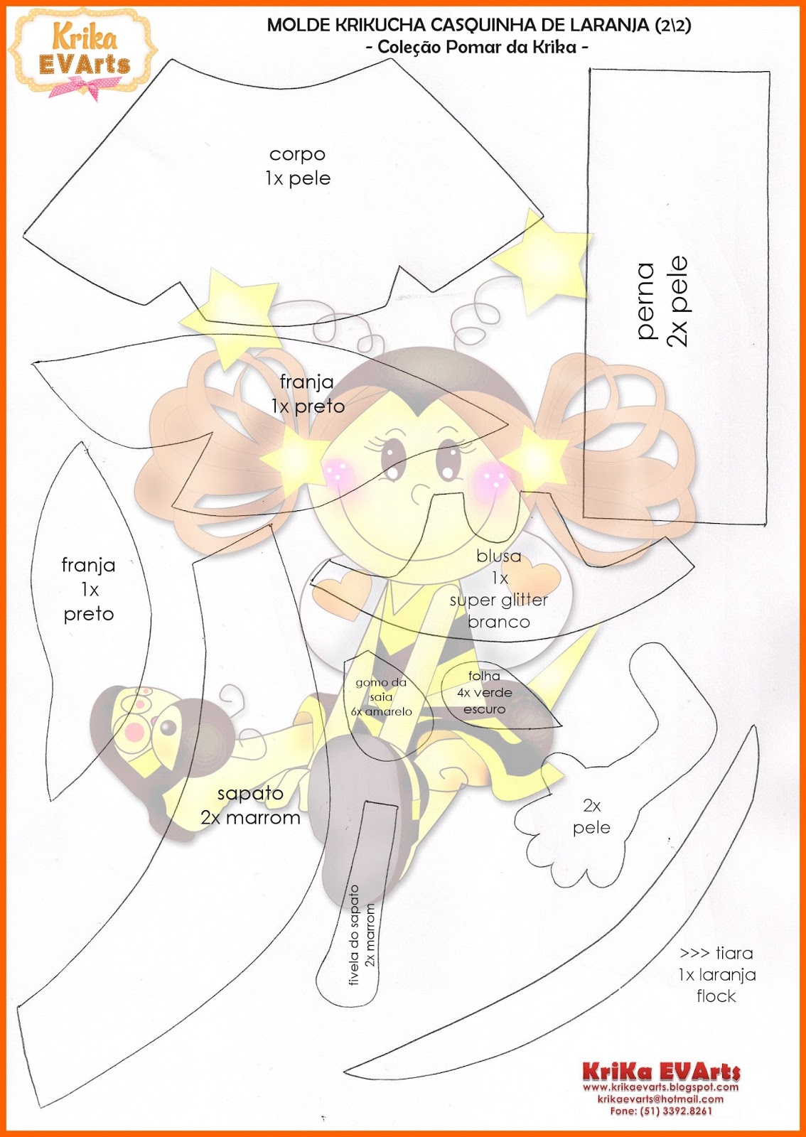 Arte y Manualidades de Sivy: MOLDE FOFUCHA CASQUINHA DA LARANJA Arte y Manualidades de Sivy: MOLDE FOFUCHA CASQUINHA DA LARANJA