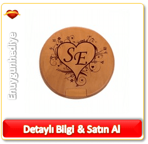 bayan Sevgiliye Yılbaşı Hediyesi Kişiye Özel Ahşap Kaplama Kalpli Ayna