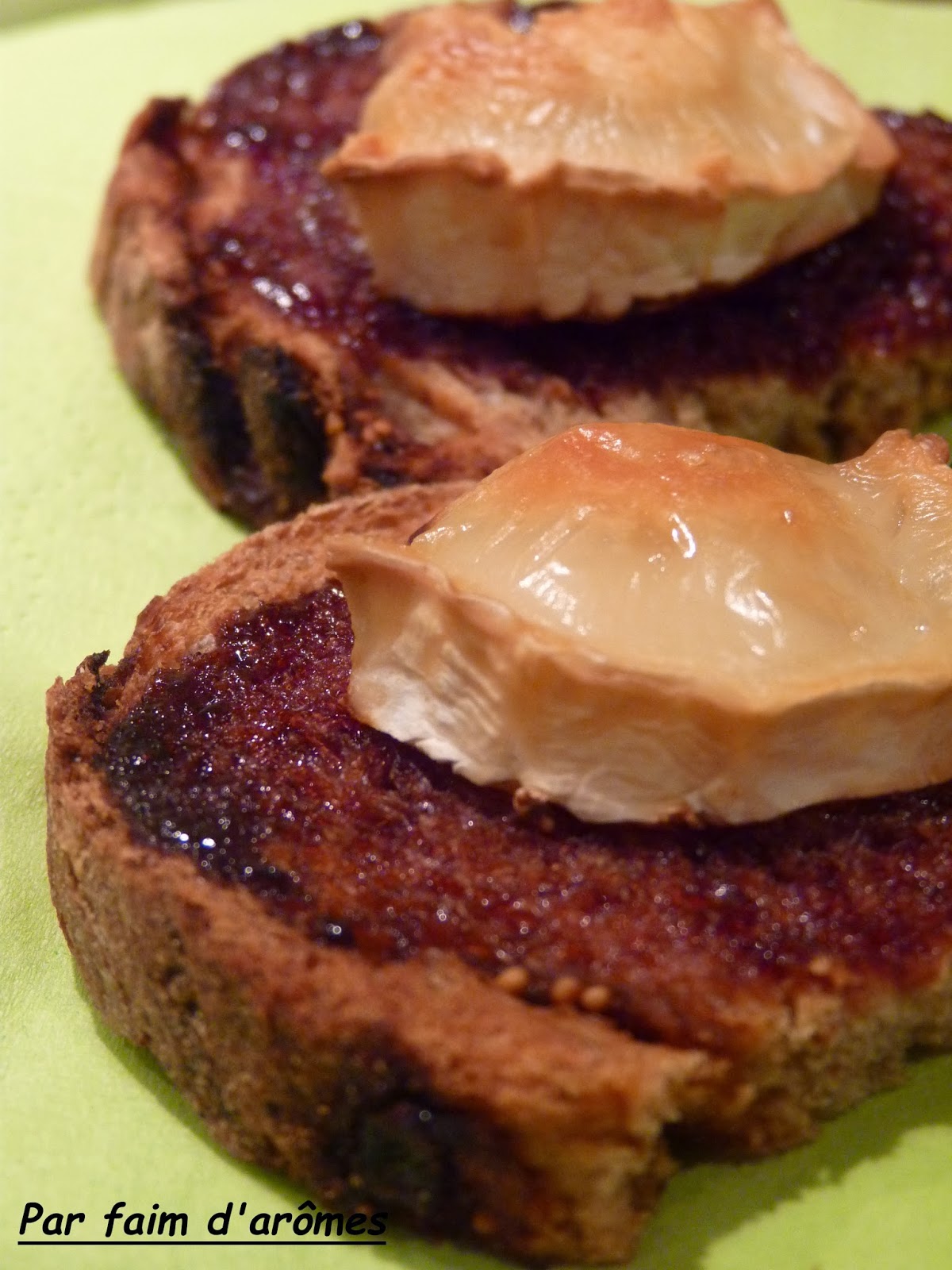 Par faim d'arômes Toast sucré salé au chèvre