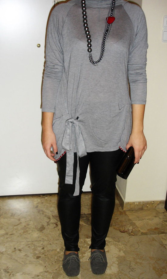 LAK / necklace: Miss Sixty / pants: zara / shoes: bozikis / purse: vintage LAK / necklace: Miss Sixty / pants: zara / shoes: bozikis / purse: vintage