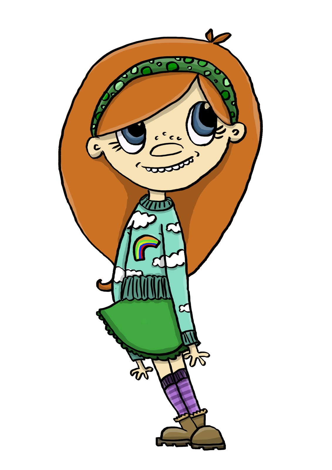 Cartoon Ginger Girl