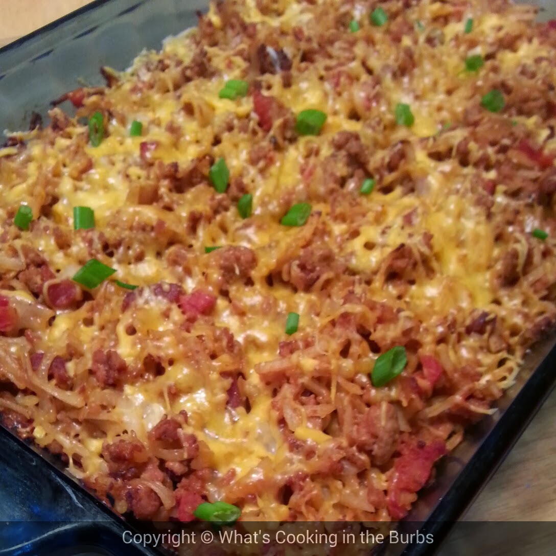 What's Cooking in the Burbs Skinny Bacon Cheeseburger Bake
