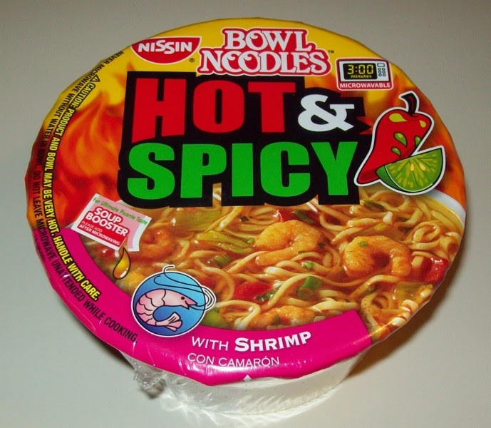Ramen Butterfly: Nissin Bowl Noodles Hot & Spicy with Shrimp