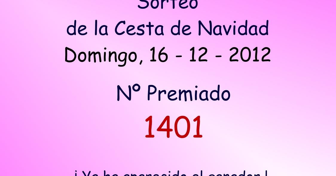 PARROQUIA MARE DE DÉU DEL ROSER BADALONA: SORTEO DE LA &quot;CESTA DE NAVIDAD&quot;