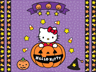 Hello Kitty Halloween Desktop Wallpaper Background 1024x168